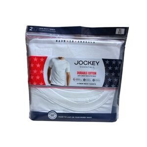 Jockey Essentials Made In USA Undershirts 2-Pack - Durable Cotton